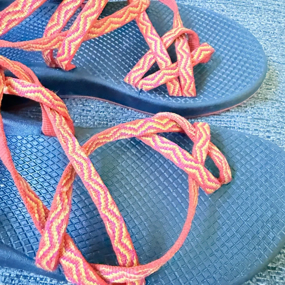 Chaco Red and Orange Women's Sandals - Picture 2 of 8